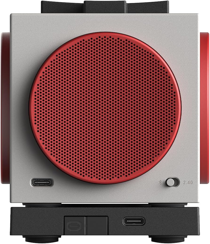 8BitDo Retro Cube 2 Speaker, Portable Bluetooth Speaker with Stereo Sound, Wireless Charging Dock, Bluetooth 5.3/2.4G/Wired USB Connections - N Edition