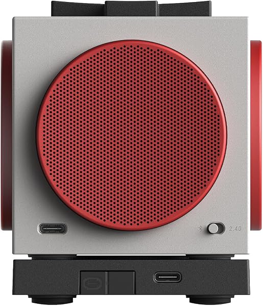 8BitDo Retro Cube 2 Speaker, Portable Bluetooth Speaker with Stereo Sound, Wireless Charging Dock, Bluetooth 5.3/2.4G/Wired USB Connections - N Edition - 4