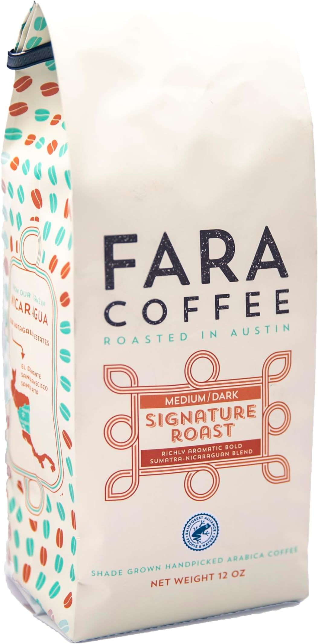 FARA CAFE Signature Roast Ground Gourmet Nicaraguan Coffee, 12 OZ