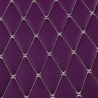 Vista 1 de Tela de espuma acolchada de vinilo de piel sintética de diamante con respaldo de espuma de 1/4 pulgadas de grosor para tapicería, cabeceras