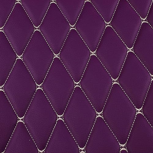 Tela de espuma acolchada de vinilo de piel sintética de diamante con respaldo de espuma de 14 pulgadas de grosor para tapicería, cabeceras de