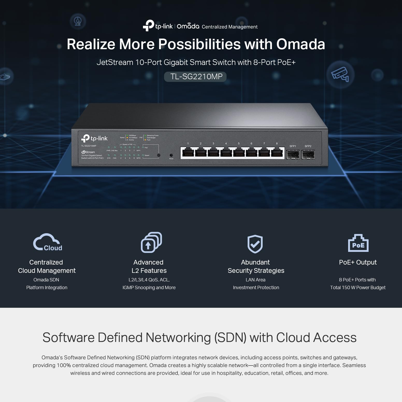 Amazon.co.jp: TP-LINK TL-SG2210MP(UN) [JetStream 8ポート 10