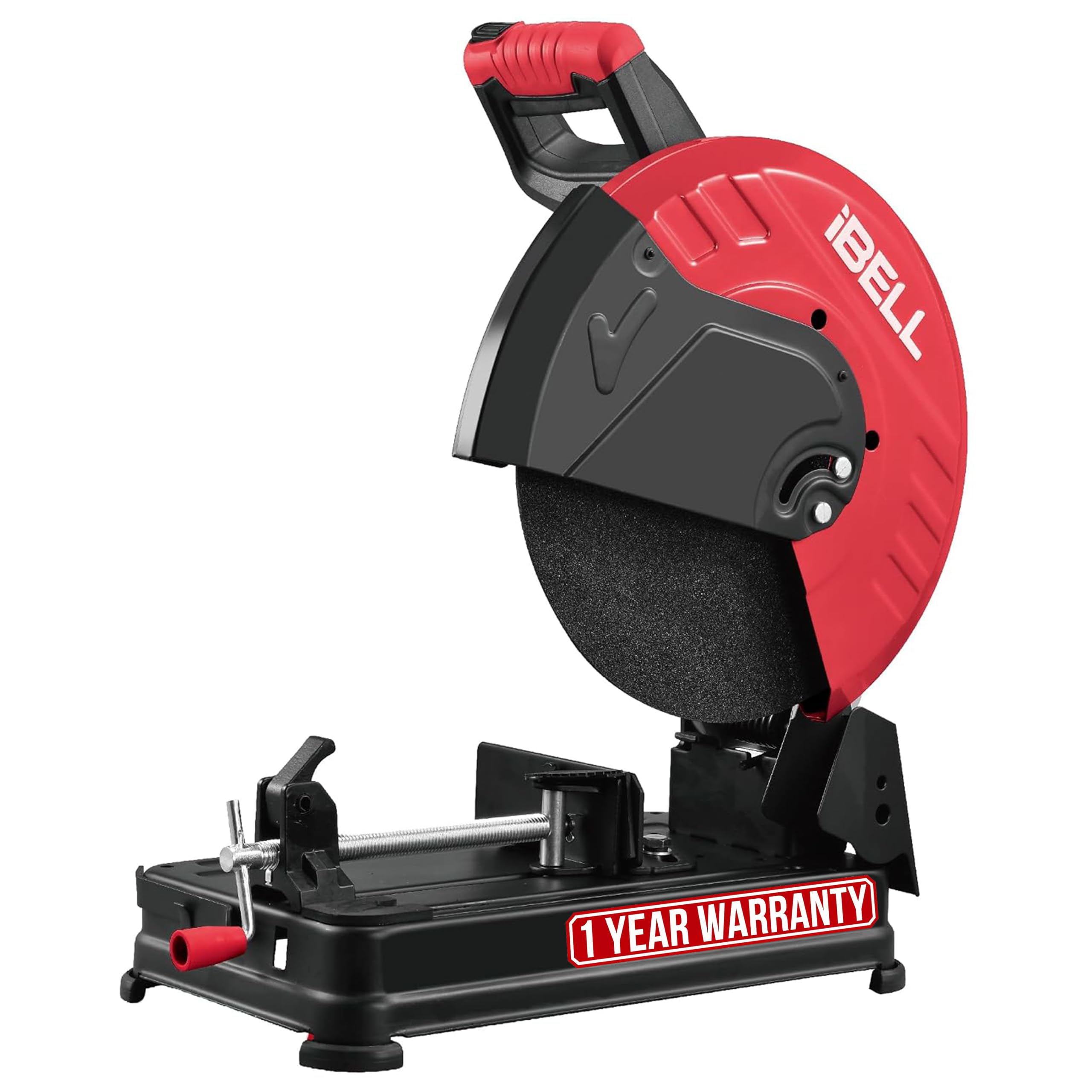 iBELL CM35-43 Heavy-Duty Metal Cut-Off Saw | 2400W Chop Saw Machine with 14” (355mm) Blade, 4200 RPM, Copper Armature, Safety Lock & Side Handle | Steel Cutting Machine, 1 Year Warranty