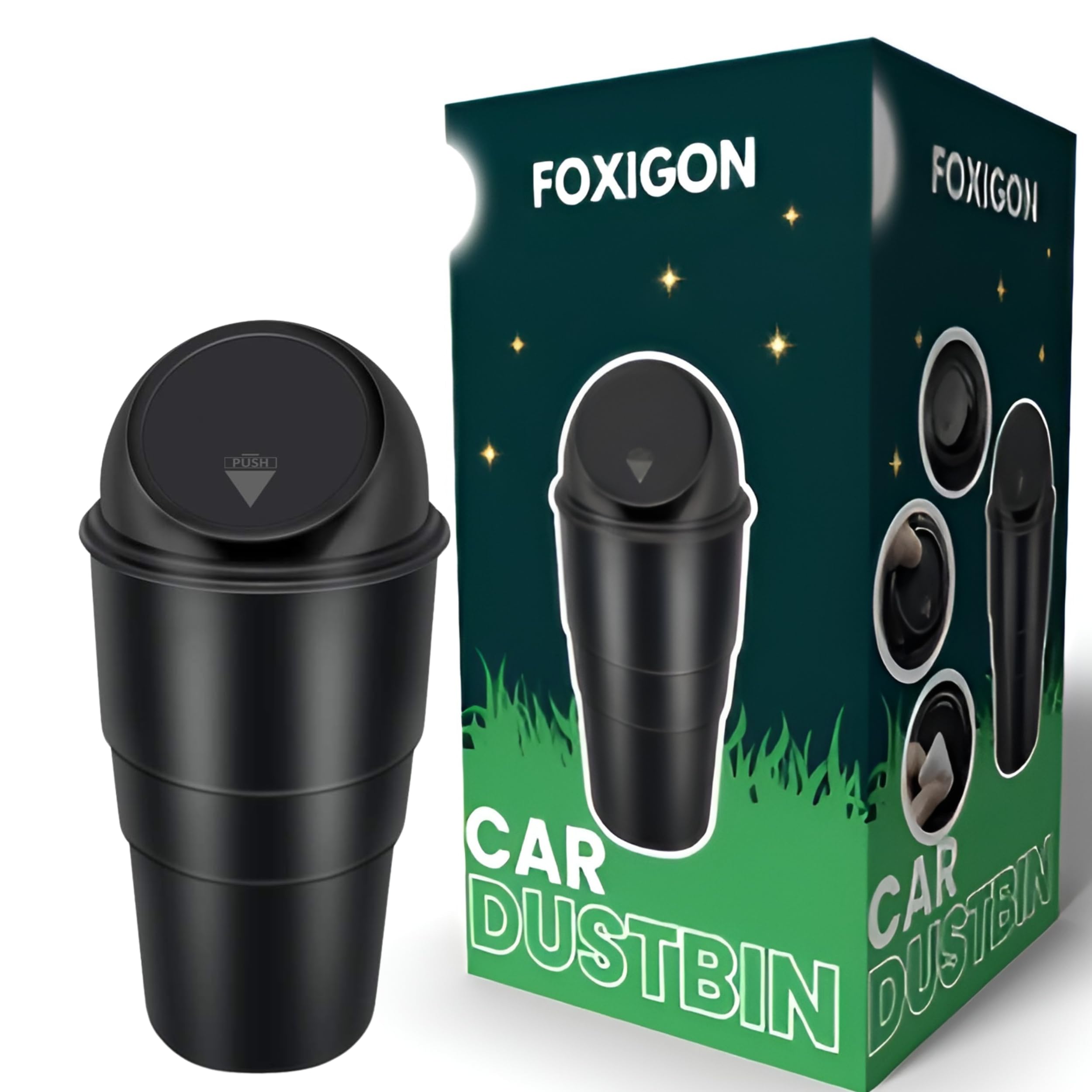 Mini Trash Can for Car, Home & Office | Portable Garbage Bin with Lid | Compact Waste Bin | Plastic Trash Can | Multi-Purpose Organizer | Leak-Proof & Durable | Easy to Clean | Fits Cup Holder