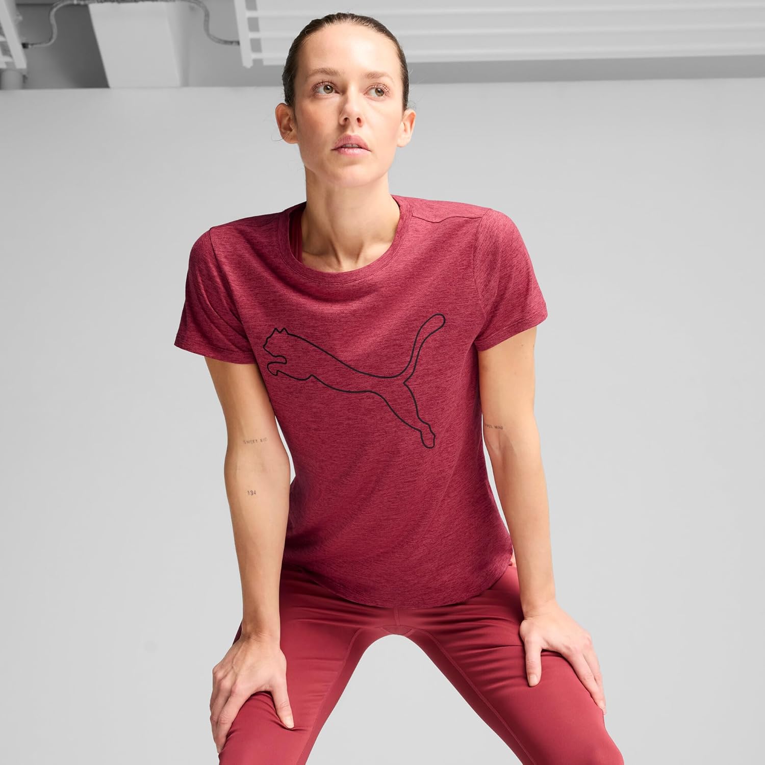 Puma Womens Train All Day Essential Small Logo T-Shirt - Image 2