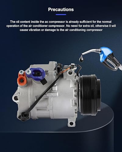 Vista 165 de ECCPP Compresor de A/C con embrague 2014-2018 apto para Ford Focus 2.0L AC Compressor