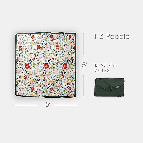 Miniatura 26 de Little Unicorn - Manta para exteriores o interiores, diseño soleado, 100 % poliéster, impermeable, fácil limpieza y transporte, para bebés o niños