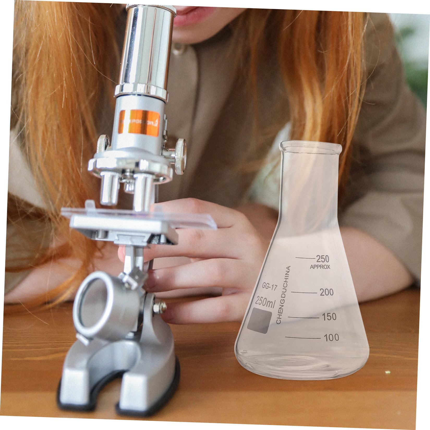 Zerodeko Set 9 Pezzi di Vetro per Laboratorio Scientifico Cilindri Graduati e Bicchieri Misuratori Resistenti ad Alta Temperatura per Esperimenti e Istruzione