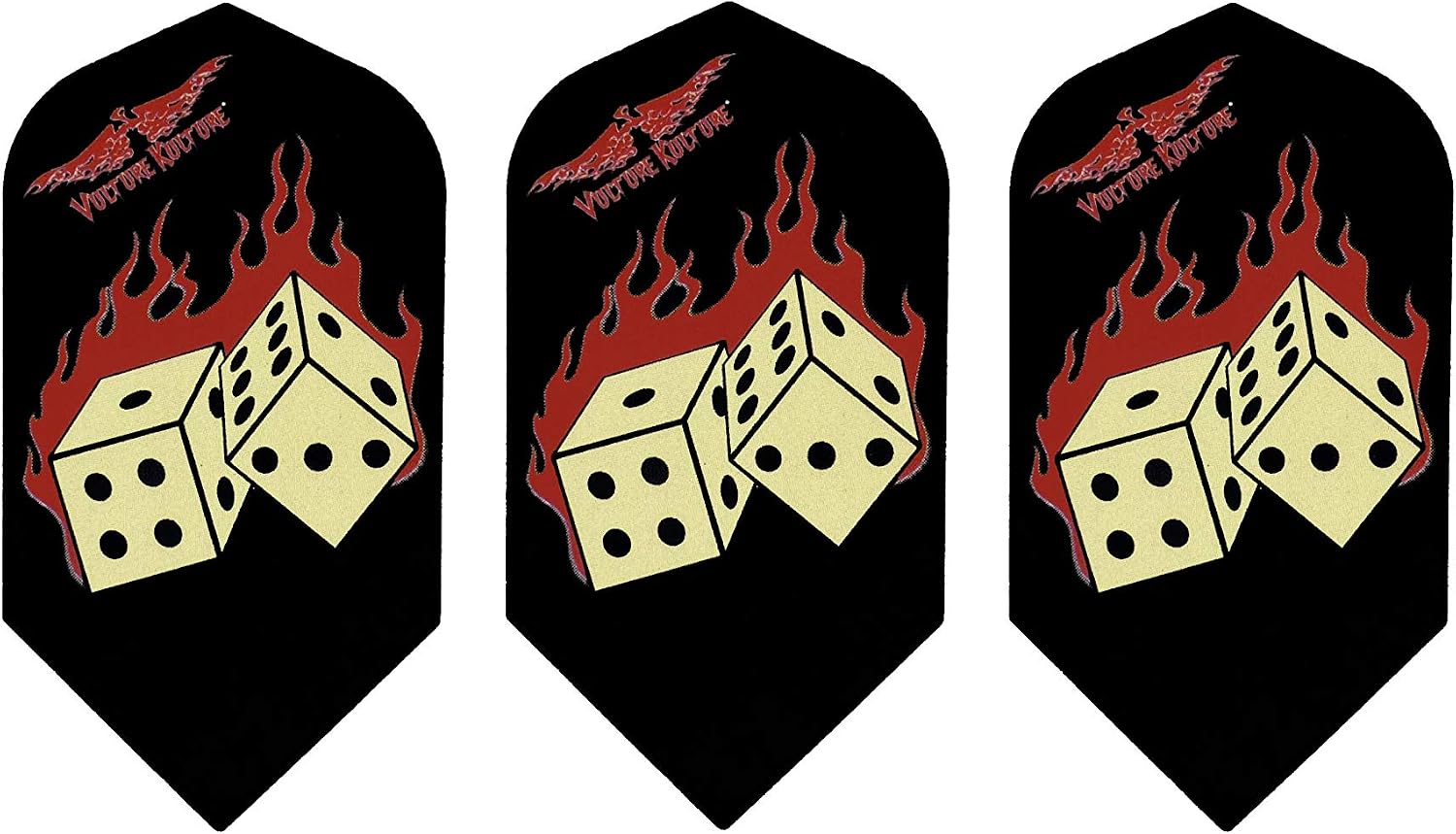 AO 5 Sets of 3 Vulture Kulture Assorted Slim Dart Flights Cool Designs Durable (15 Flights Total)