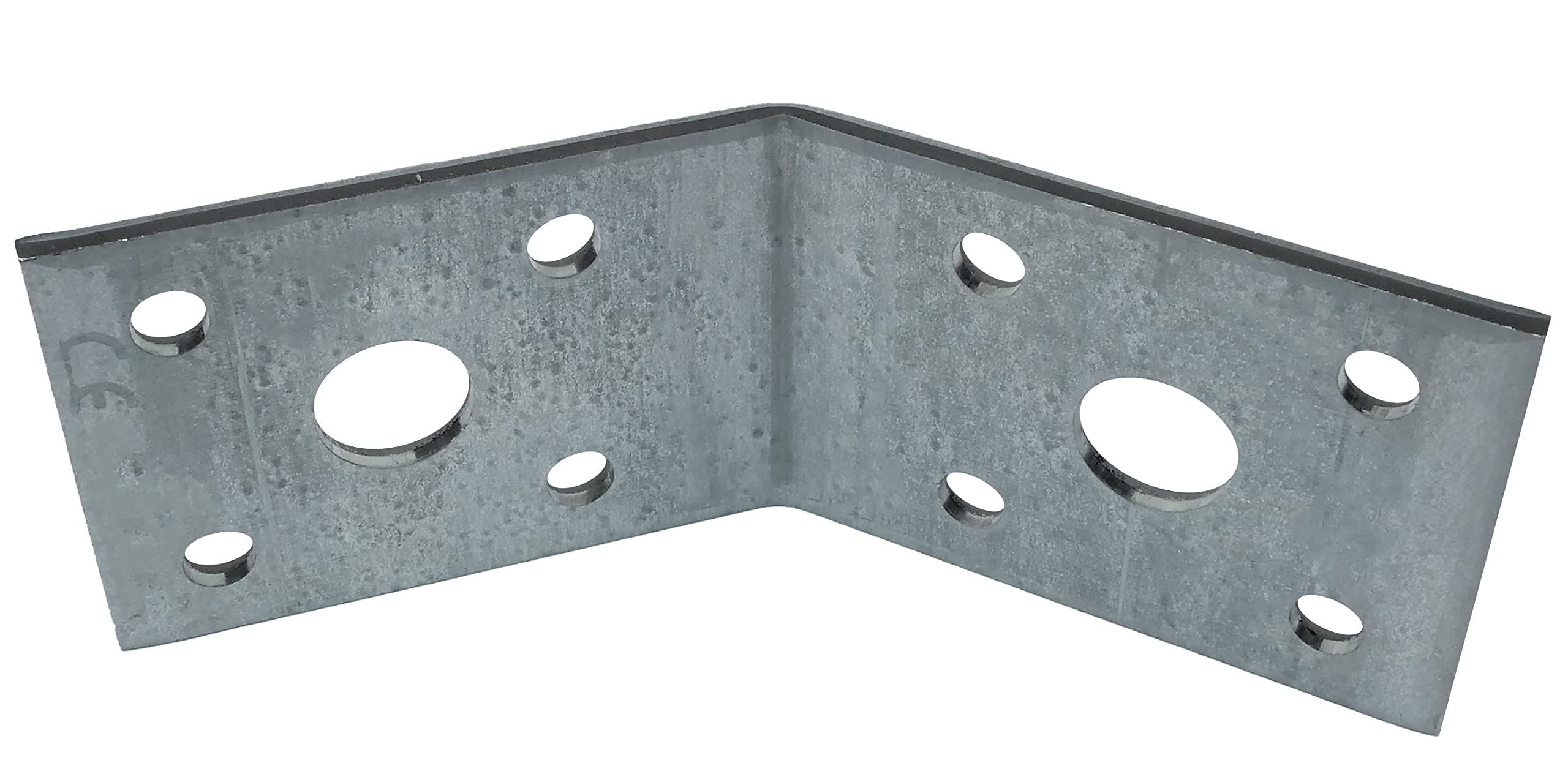 Boîte De 48 Supports En L Zingués 1,5" - Angle Entretoise, Acier, 4 Trous Par Branche, Neuf