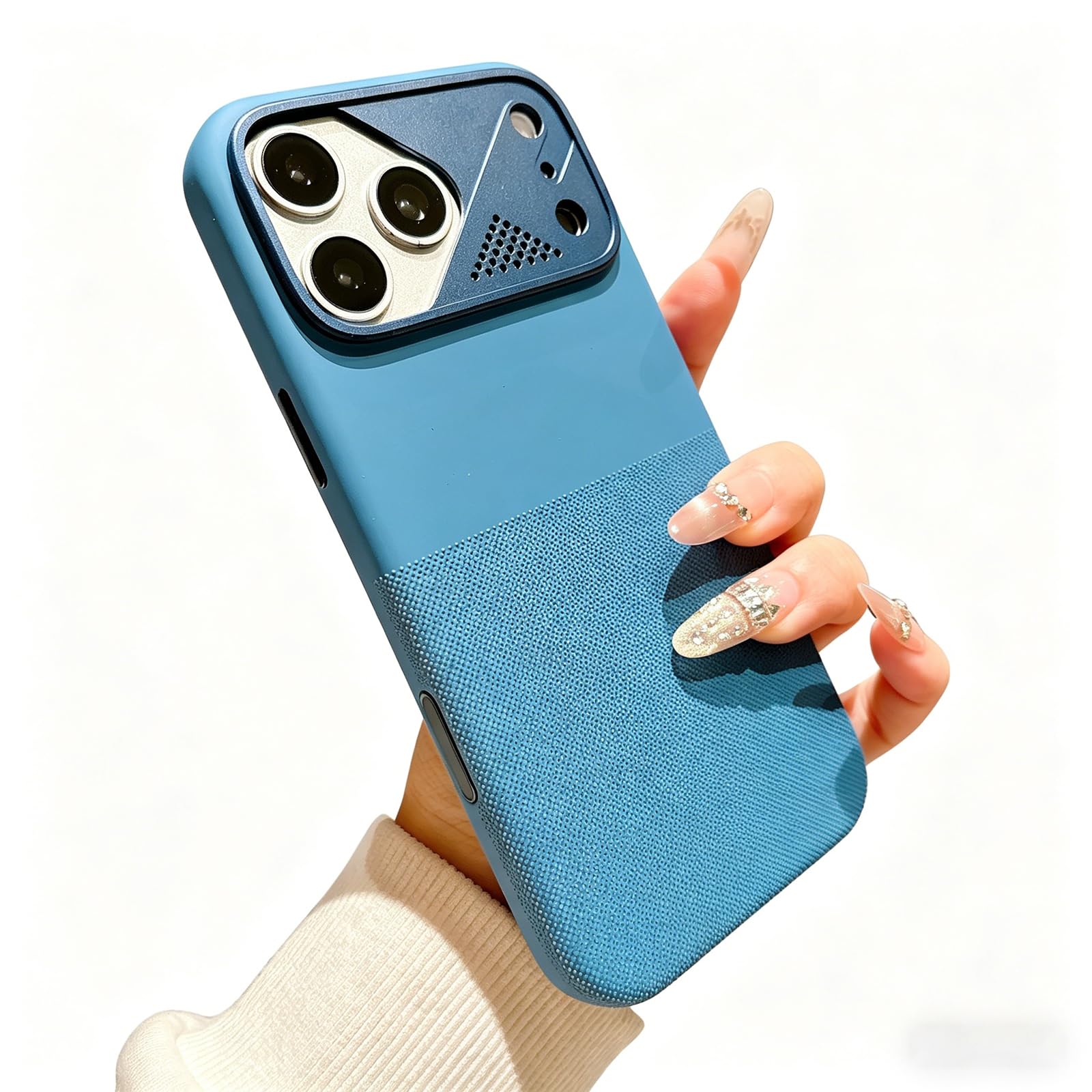 Coque silicone pour iPhone 16 Pro Max antichoc et magnétique bleue - 8
