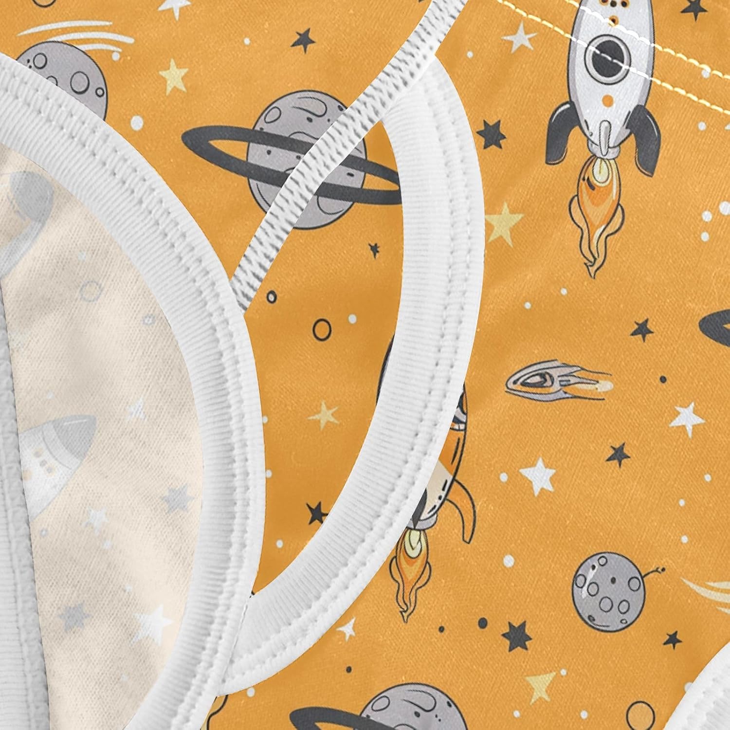 visesunny Boys Training Underwear Gray Rocket Pattern Breathe Cotton Potty Briefs Size 2T-8Y for Toddler