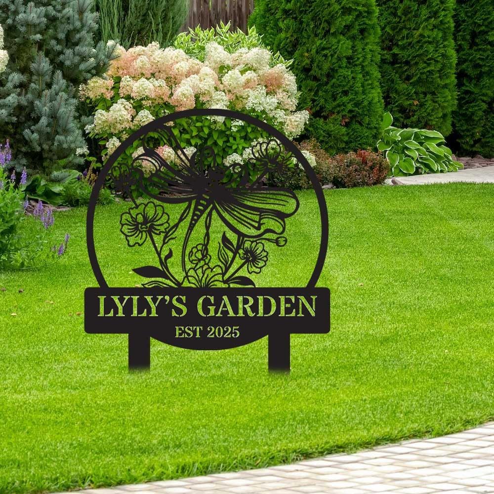 Custom Metal Garden Decor, Personalized Garden Stake Metal Sign, Yard Sign for Lawn, Farm, Home Decor, Yard Stake Metal Art, for Grandmother/Mom/Lovers