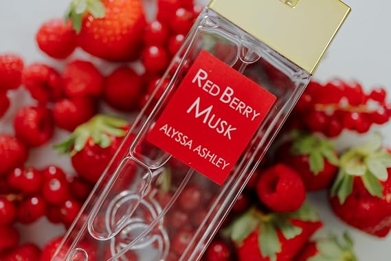 Alyssa Ashley Red Berry Musk - Perfume for Women - Musk and Vanilla Perfume with Bergamot, Jasmine, Magnolia - Elegant Women's Fragrances - 1.7 oz