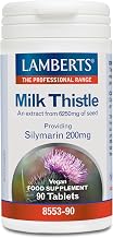 Lamberts Milk Thistle 6250 mg | 90 Tablets | One per Day | Contributing 200 mg of Silymarin | Standardized Extract 25:1 | Pharmaceutical Quality GMP