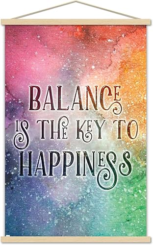 Vista 7 de Trends International Brigid Ashwood - Balance is the Key Wall Poster with Magnetic Frame Premium Print and White Hanger Bundle,Premium Print and