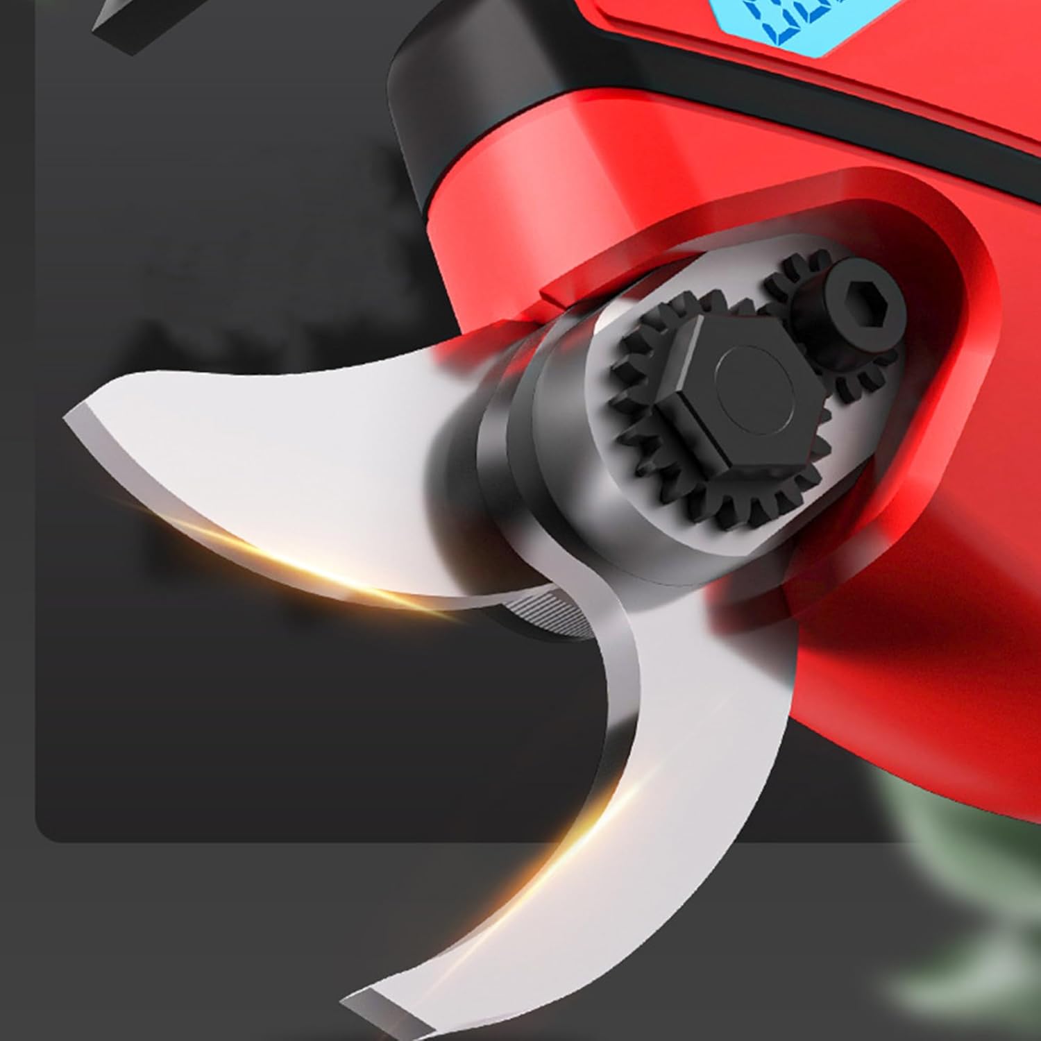 Electric Pruning Shears, Garden Cordless Pruner, Battery Powered Shrub Shears with LCD Display, Two Rechargeable Batteries for Shrubs Trees Trimming