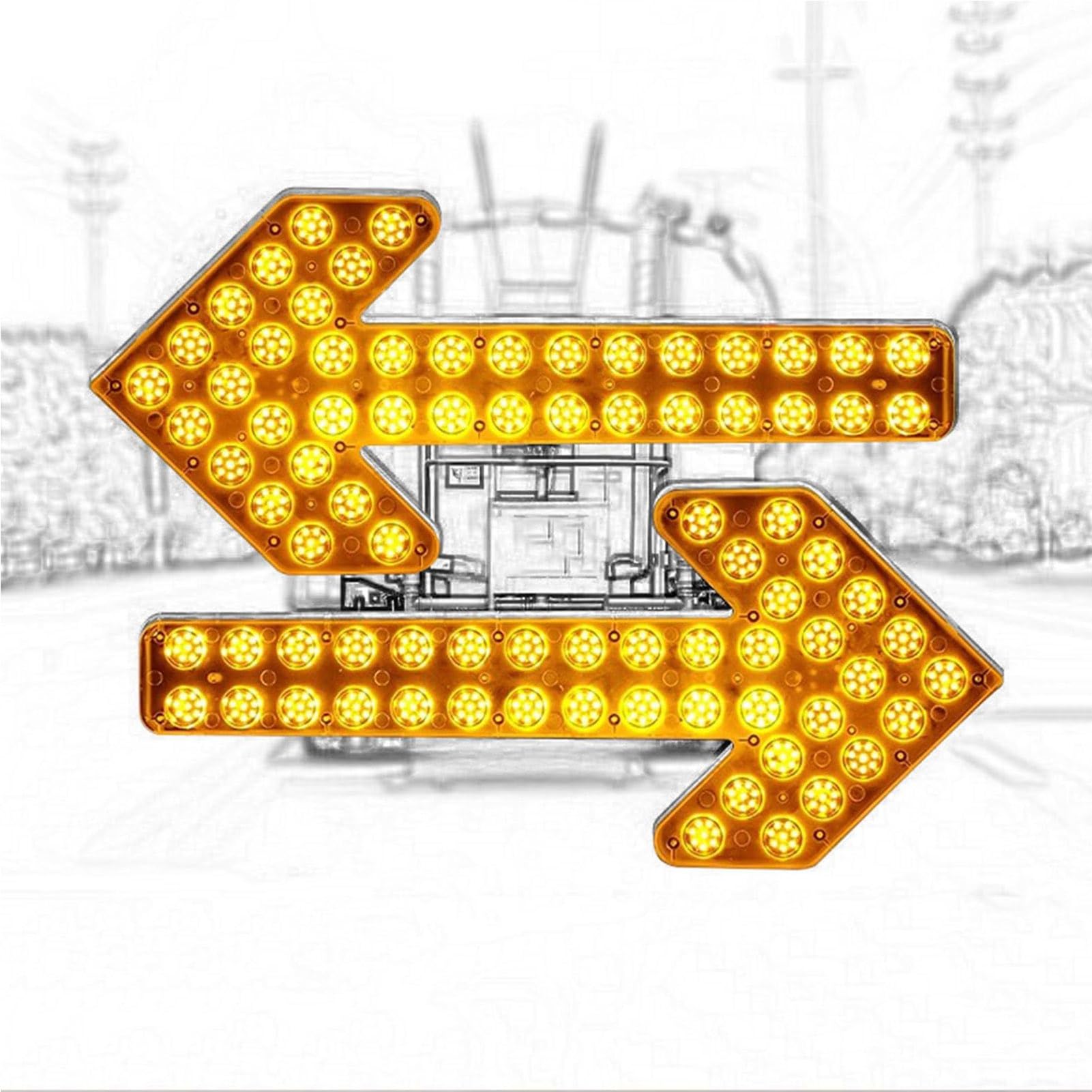 Luces LED señalización con Flecha direccional vehículos (par) Impermeables(60cm)