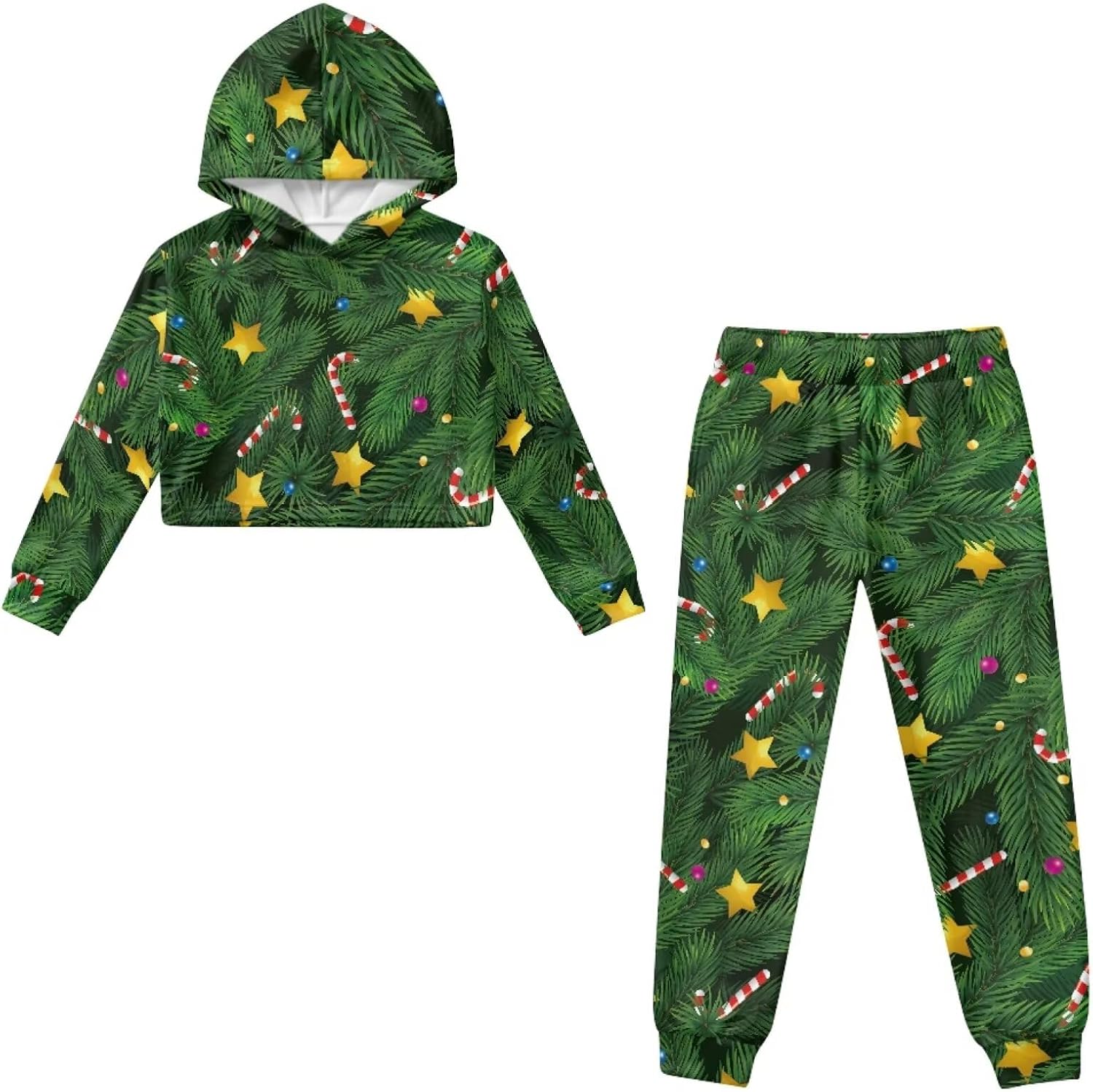 Christmas Sweatsuit Girls Sweatsuit Hoodies for Girls 4-13Y Kids Winter Outfits
