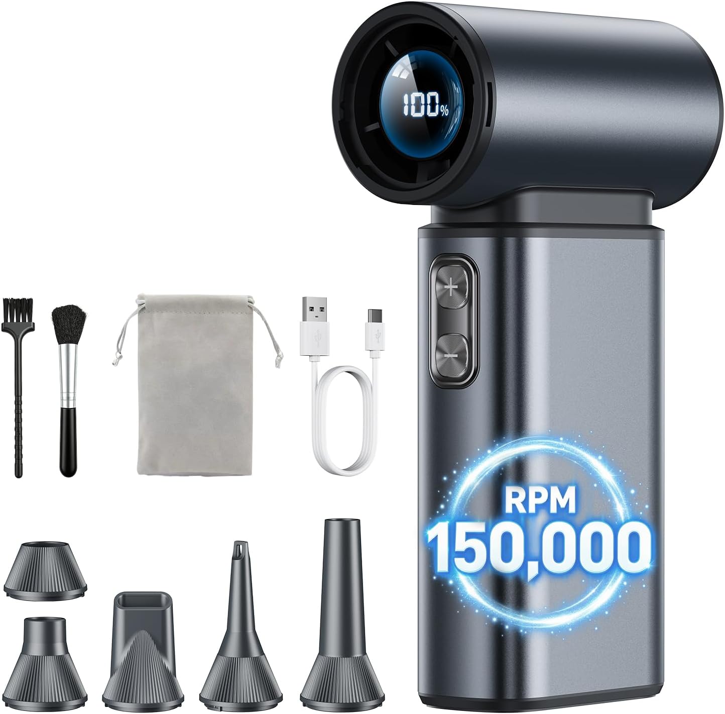 Compressed Air Duster Electric 150000RPM Super Power Mini Air Blower