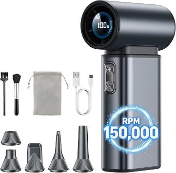 Compressed Air Duster Electric 150000RPM Super Power Mini Air Blower