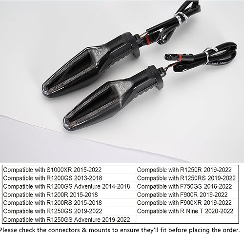 Miniatura 6 de GIDIBII Señal de giro trasero de la motocicleta, luz indicadora de giro delantera para BMW S1000XR S 1000R 2021R1250GS 2021R1250GS ADV 2021