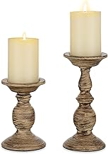 Sziqiqi Column Candle Holders, 2 Pieces of Vintage Candlesticks, Candles for Chandeliers, Centerpiece, Decorative Ornaments for Living Room, Wedding, Christmas Decoration