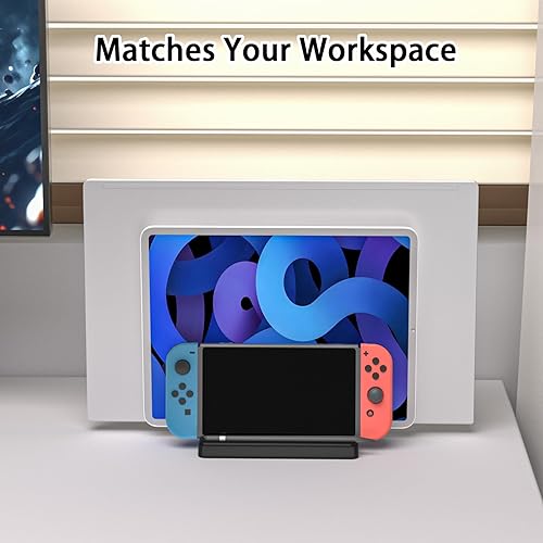 Miniatura 2 de Soporte vertical para laptop, soporte vertical de plástico ABS ajustable para laptop, ahorro de espacio 4 en 1, compatible con todos los MacBook Pro