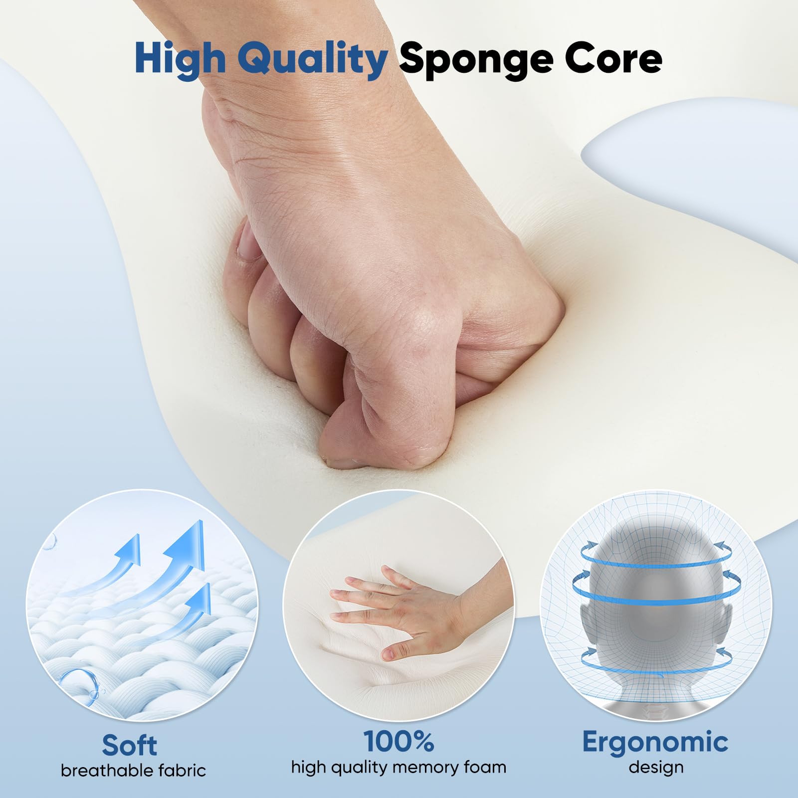 Juego de reposacabezas de masaje, cojín de pecho y cojín facial, suave y cómodo, reposacabezas de masaje para el pecho, cabecero de masaje para cama, salones de belleza, spa, hogar