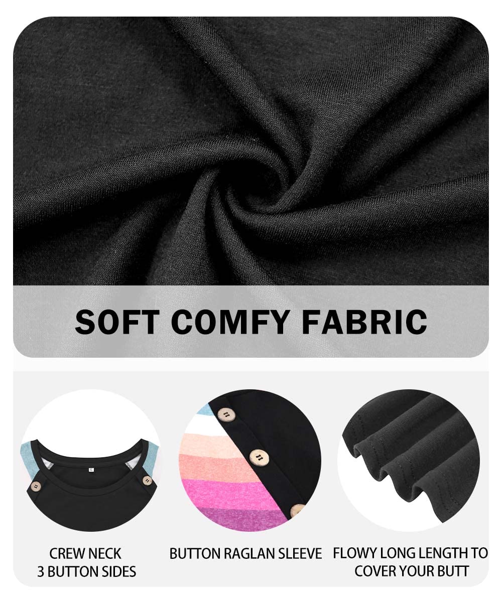 RITERA Hauts de grande taille pour femmes à manches courtes et col en V solides amples côtelés t-shirts décontractés tunique d'été tie dye chemisier XL-5XL
