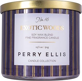 Perry Ellis Candle Scented Candles, Exotic Woods Soy Candle