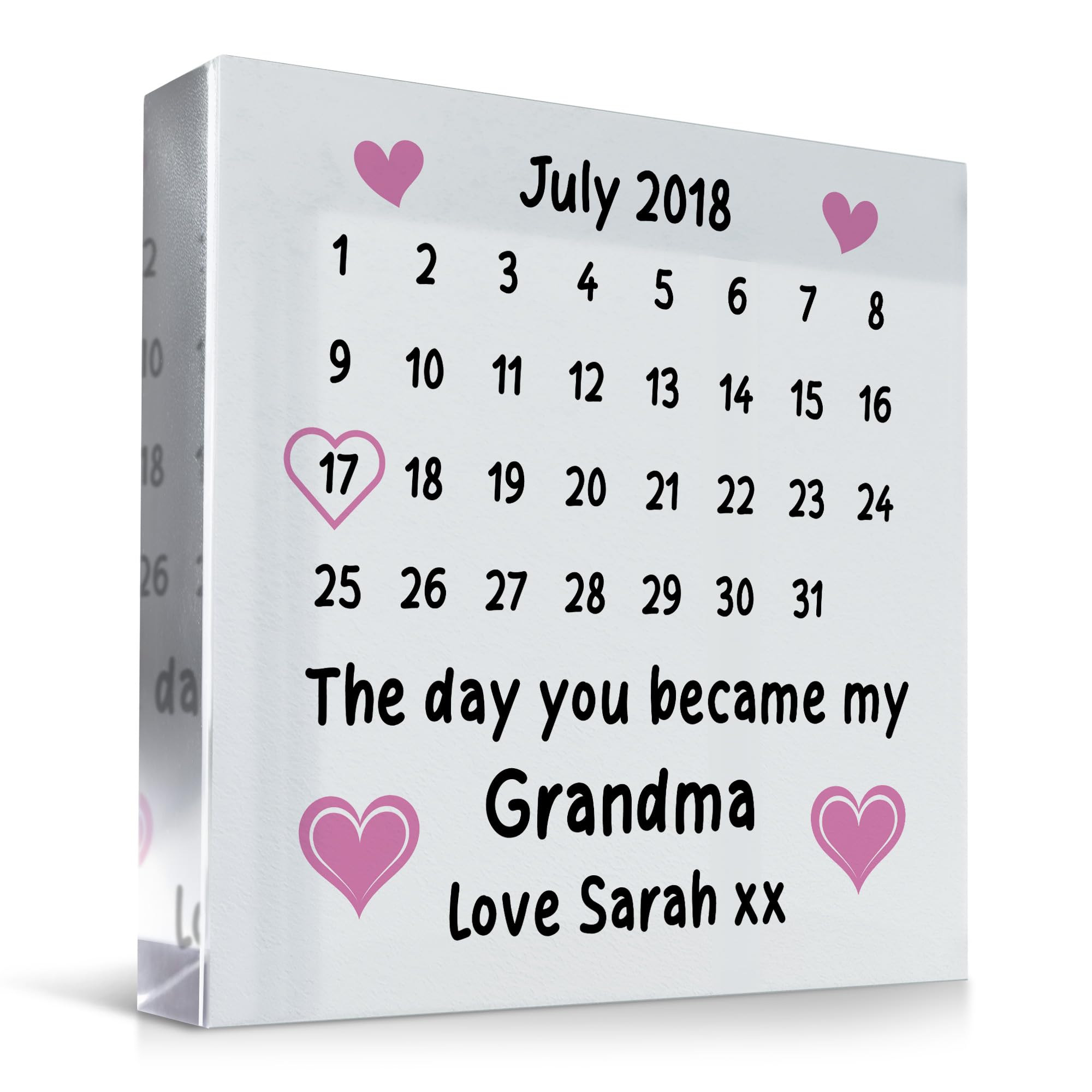 Red Ocean Mum Gifts Personalised Mum Gift For Birthday 1st Mother's Day Gift For Mummy New Mummy Gift From Baby Gift For Her Baby Gift (Became My Grandma Pink)