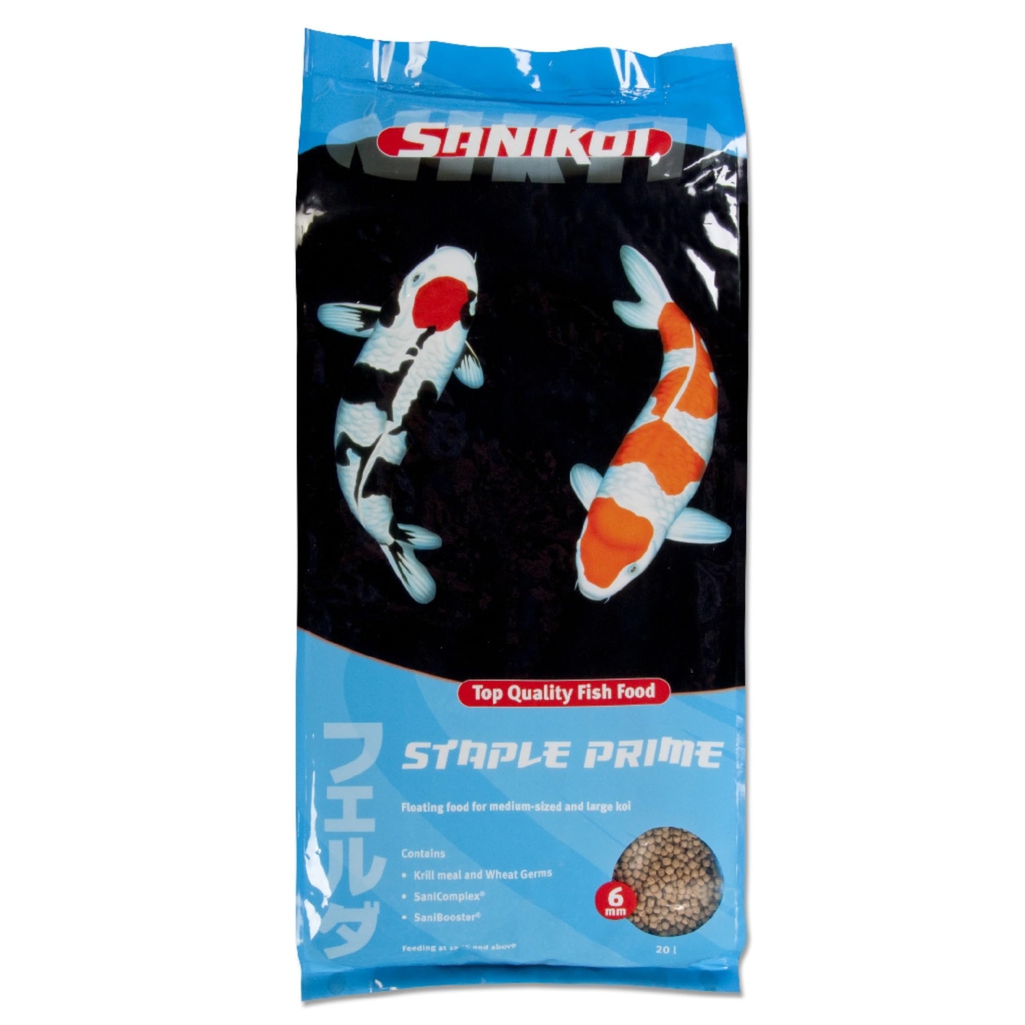 Alimento básico granulado para Peces Koi, Prime 3800 g, Marca Sanikoi
