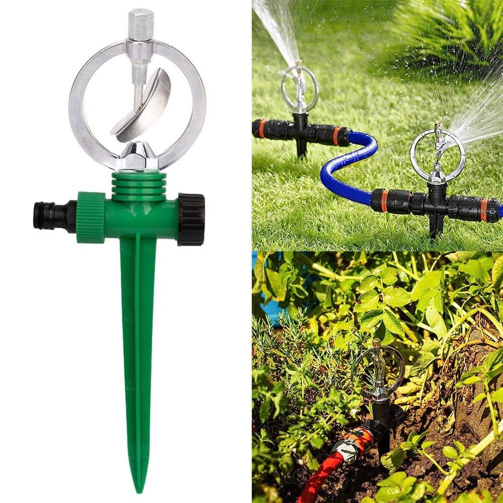 2 Spruzzatori per prato in metallo per giardino, irrigatore da giardino