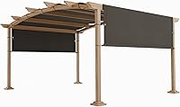 Vista 1 de TANG Toldo de Repuesto para Cubierta de Sombra de Pérgola de 10'x12', Toldo para Patio Terraza Parasol, Tela de Sombra Universal con Ojales