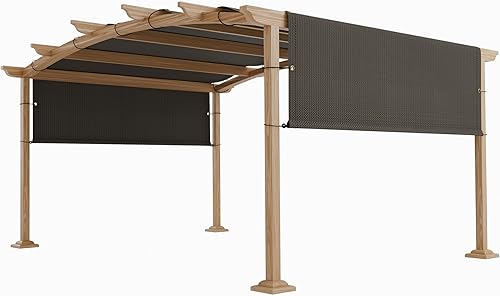 TANG Toldo de pérgola para exteriores, para patio, terraza, porche, patio trasero, glorieta, cubierta de repuesto con ojales espaciados y varillas