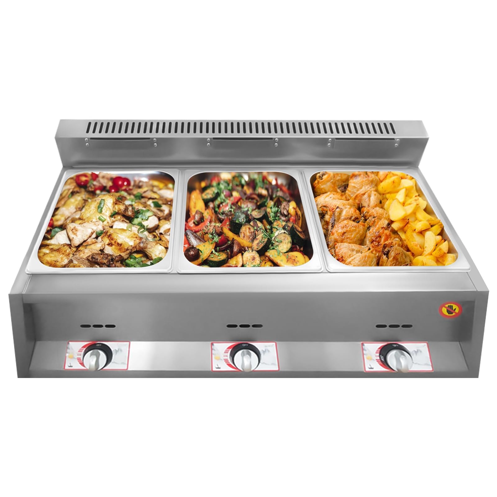 JKJZSALJ Commercial Food Warmer And Deep Fryer, Adjustable Temperature For Catering And Buffet