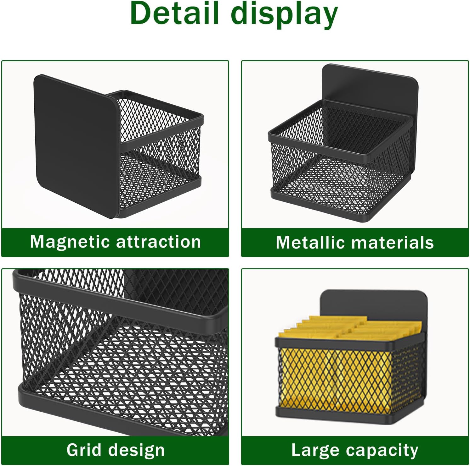 6 Pcs Tea Bag Organizer Magnetic Tea Organizer Metal Tea Bag Holder Large Capacity Tea Bag Storage Space Saving Tea Storage Organizer for Refrigerator Counter Black(black)