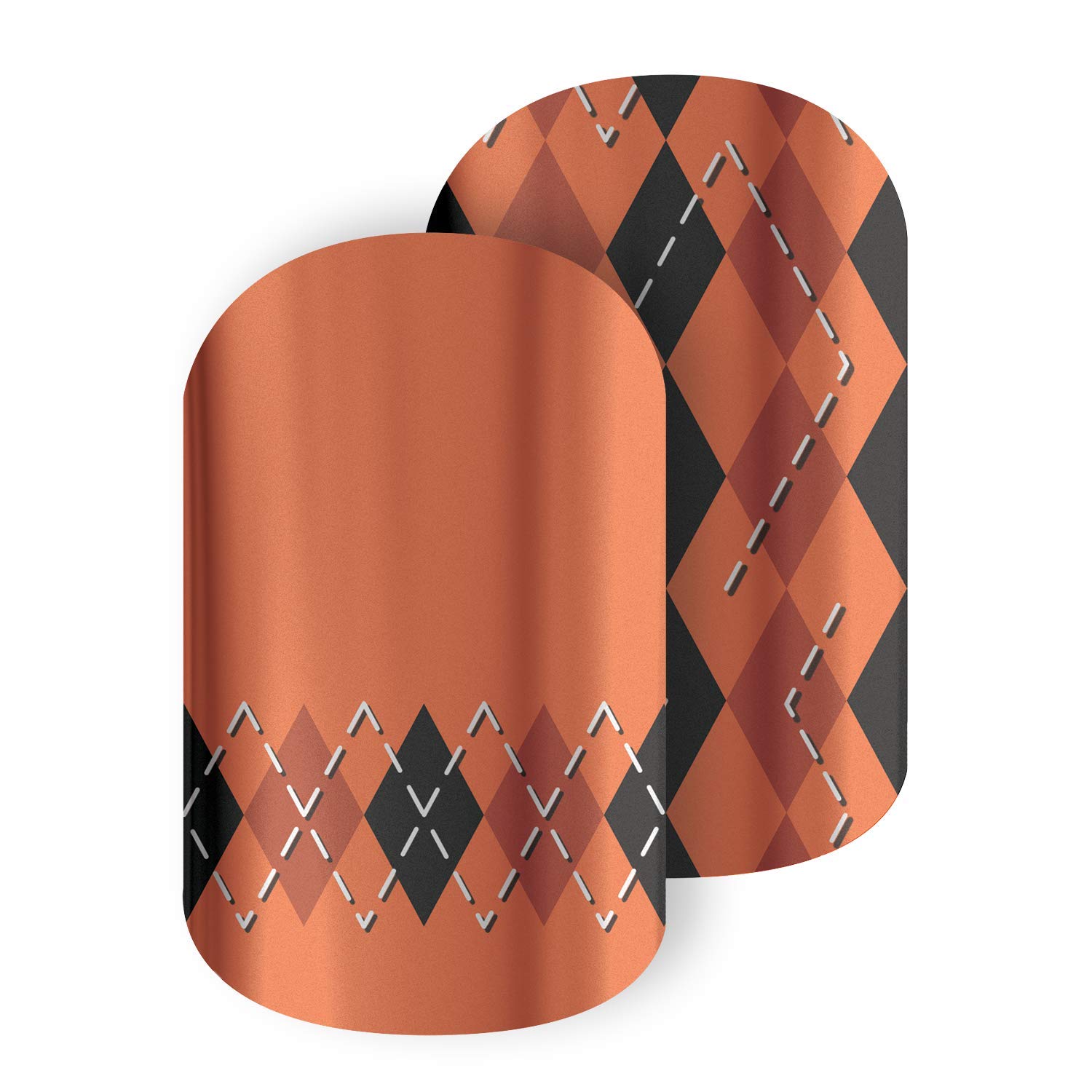 October 2019 Trendy 10 | Jamberry Nail Wraps | Nail Decal | Autumn Seasonal Nail Art Stickers | DIY Easy Nail Art (Half Sheet - 1 manicure / 1 pedicure, Argyle Socks)