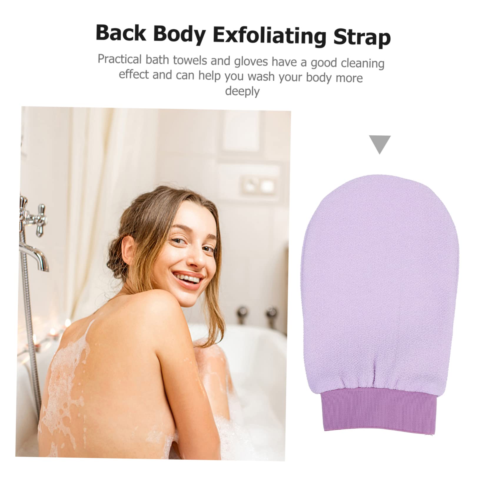 DOITOOL 6 Piezas guantes de doble cara depurador de cara exfoliar toallas corporales esponjas guantes para hombres guantes para fregar la espalda toallas de baño de poliéster Cuerpo lavabo