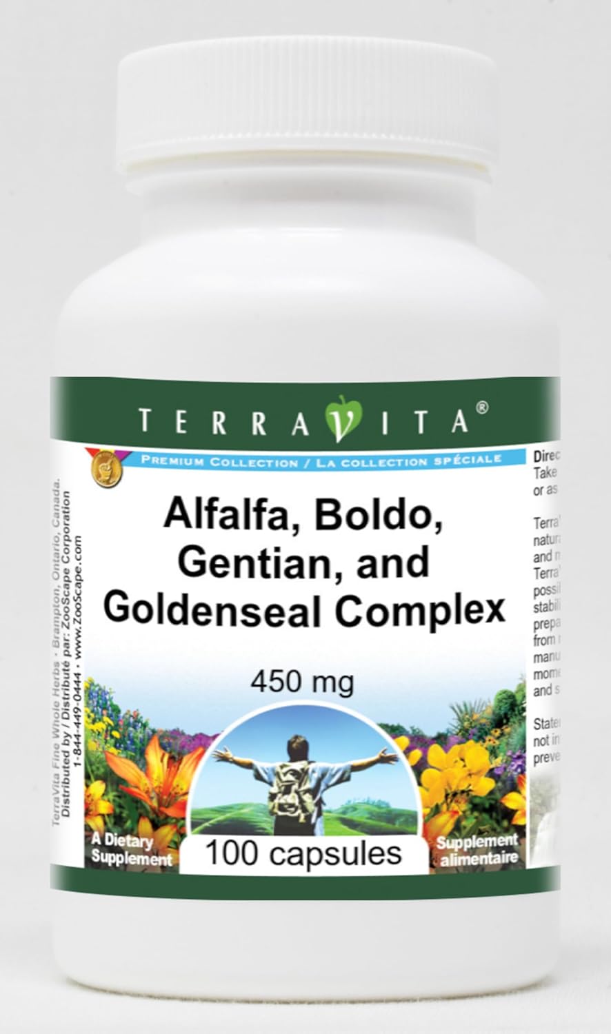Alfalfa, Boldo, Gentian, and Goldenseal Complex - 450 mg (100 Capsules, ZIN: 512002) - 3 Pack