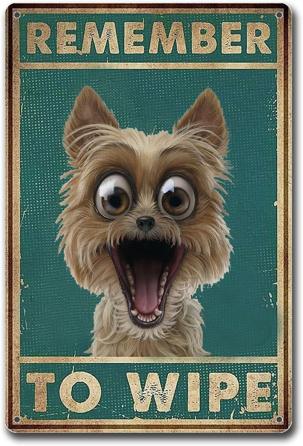 Acdoet Tin-13 Remember To Wipe Funny Retro Metal Tin Sign Aluminum Sign For Bar Pub Poster 8X12 Inch