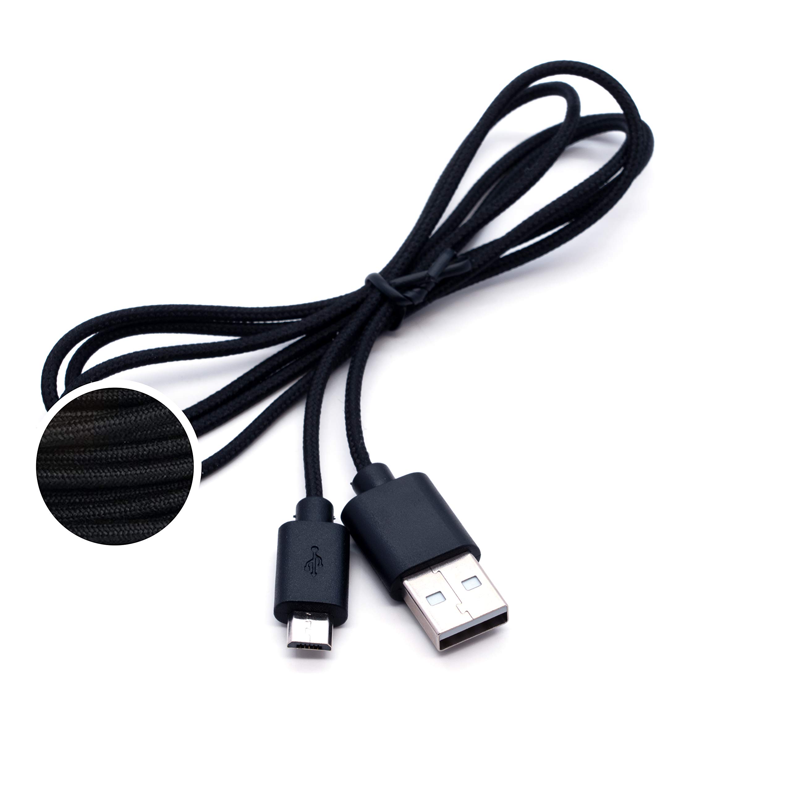 Eggtronic1m Micro USB Cable - Durable Fabric Charging Cable, USB-A to Micro USB Charger for Samsung and Other Android Devices - Essential Mobile Phone Accessory for Travel and Everyday Use