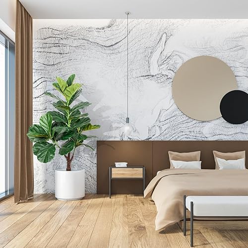 Miniatura 3 de Árbol de higuera artificial de hoja de violín, planta de ficus lyrata falsa de 38 pulgadas, árbol de plantas sintéticas de 3 pies en maceta para