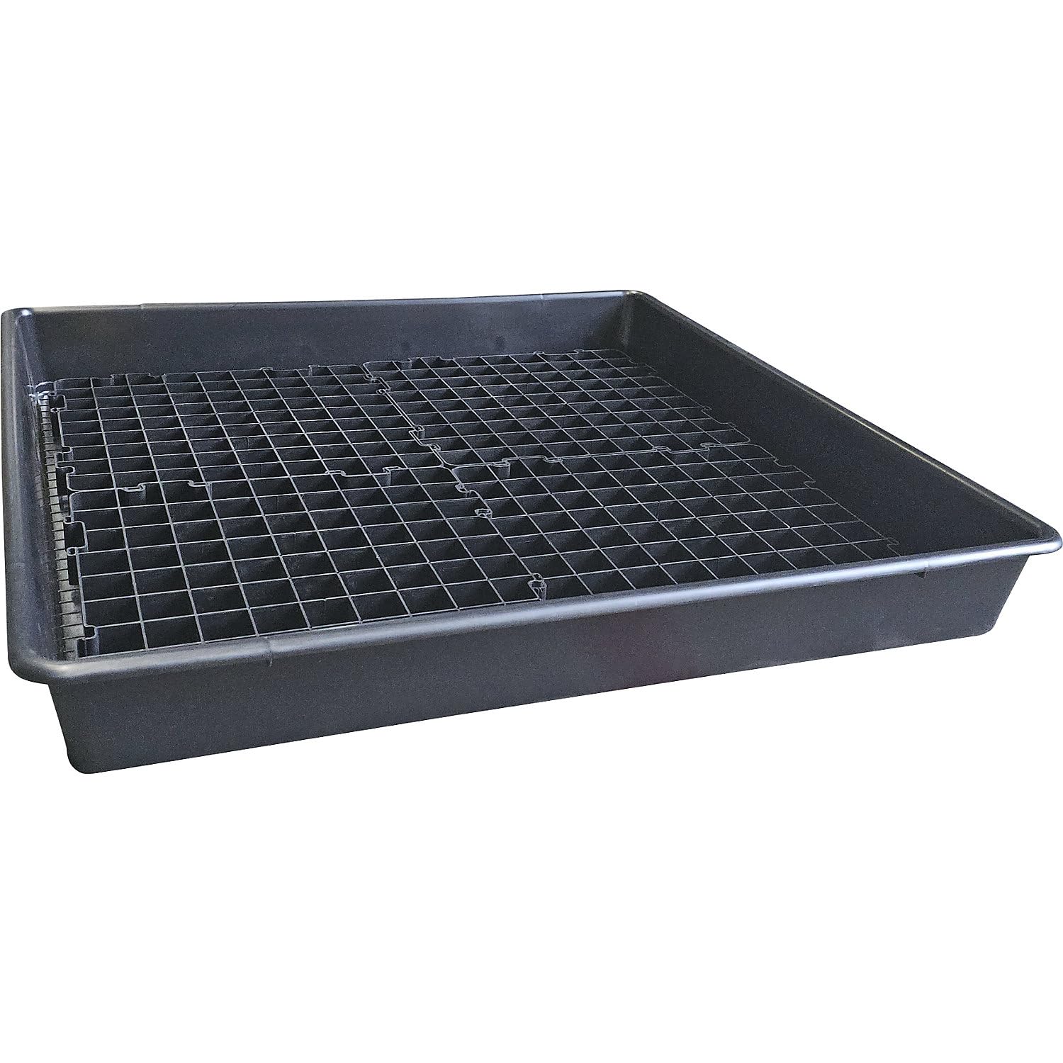 eurokraft basic | PE-Kleingebinde-Universalwanne | Volumen 100 l, ohne Zulassung, mit PE-Rost