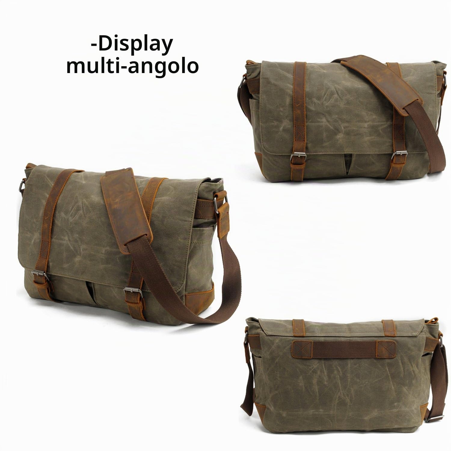 FANDARE Retro Borsa a tracolla Messenger Bag Tela Borsa a tracolla per 14 Pollice Laptop Briefcase Borse A Tracolla Uomo Donna Borsa Sportiva Lavoro Scuola Zaino