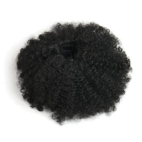Miniatura 2 de Extensión de cola de caballo afro rizada con cordón para mujer, cola de caballo afro rizada con cordón afro, extensiones de cabello sintético rizado