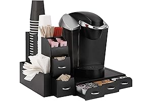 Mind Reader Keurig Organizer Drawer and Cup Condiment Set, Black: Your Coffee...