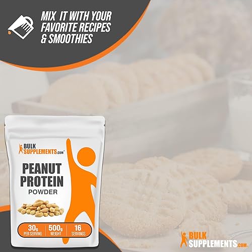 Miniatura 5 de BulkSupplements.com Proteína en polvo de harina de maní, mantequilla de maní en polvo, proteína de mantequilla de maní, mantequilla de maní en