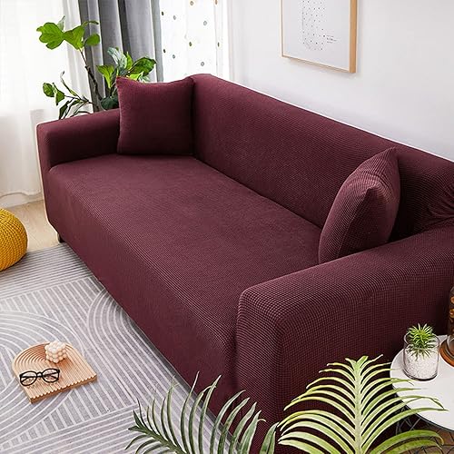 Miniatura 8 de IMYOGI Fundas de sofá de alta elasticidad, funda elástica para sofá suave, con estilo antideslizante, lavable a máquina, protector de muebles para